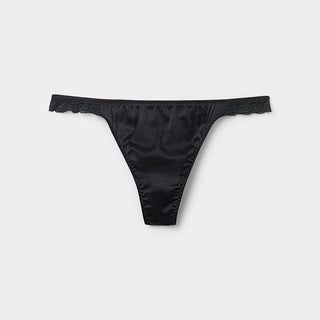 Satin Lace Thong