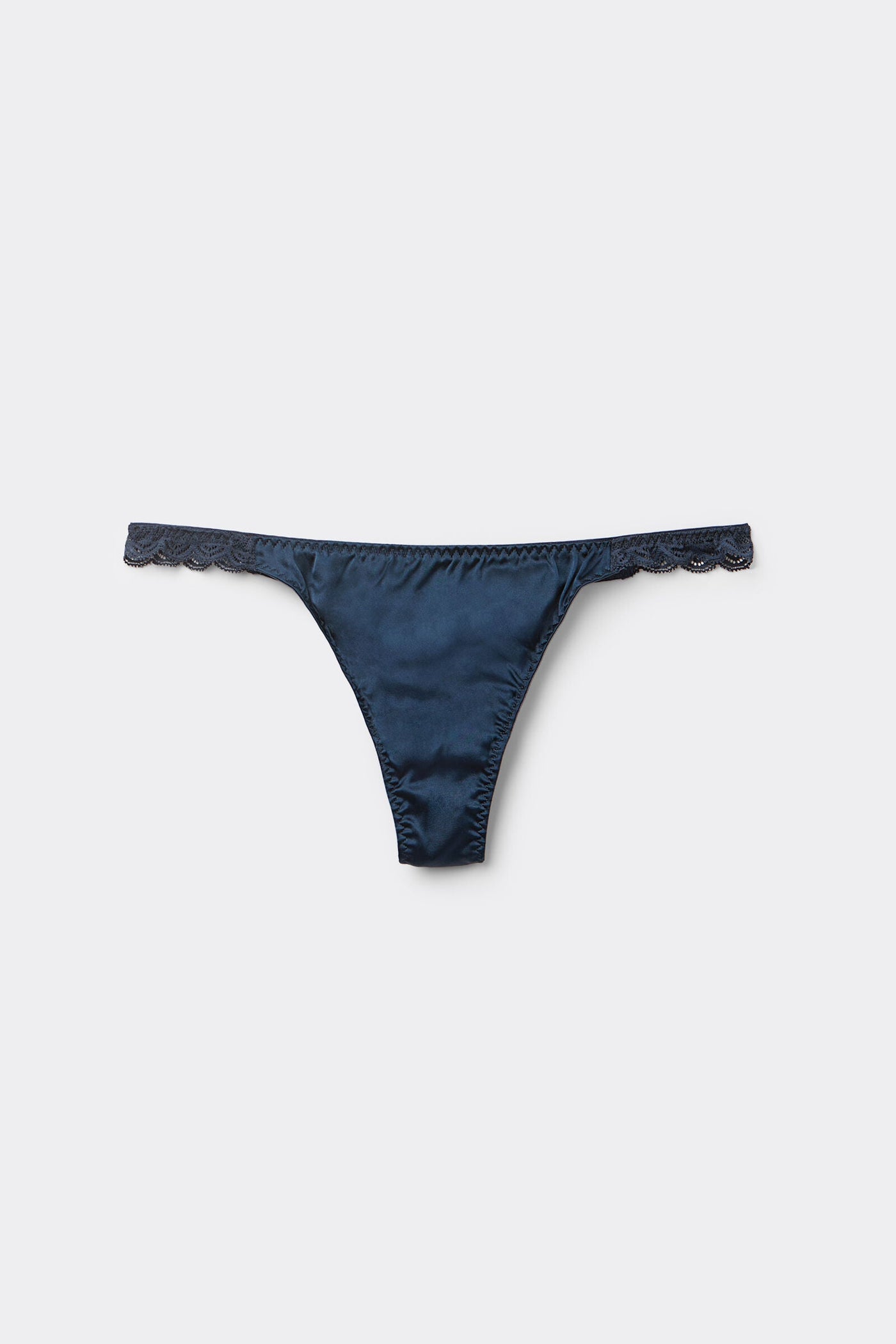 Satin Lace Thong