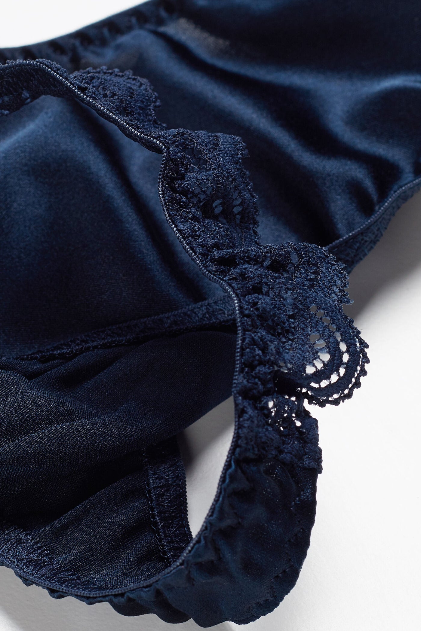 Satin Lace Thong