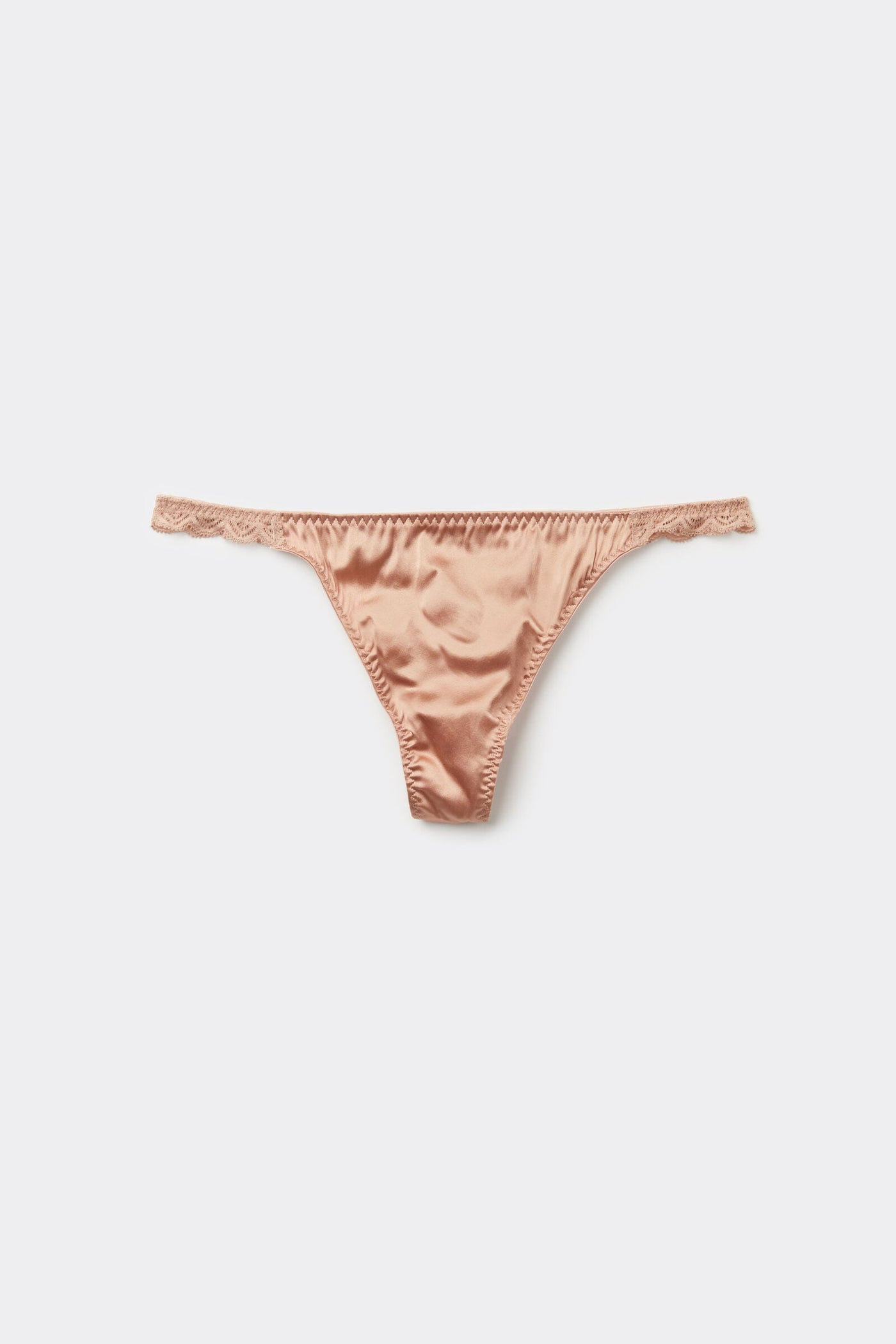 Satin Lace Thong