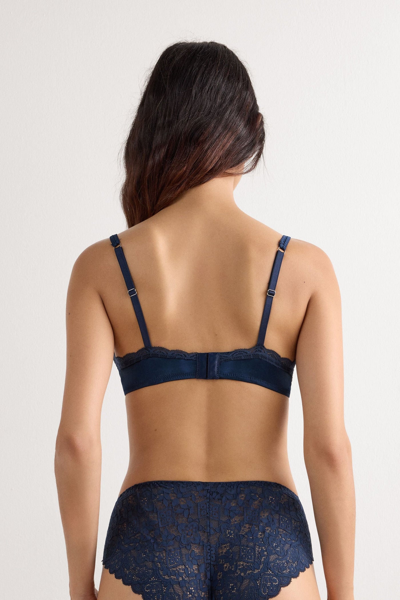 Satin Lace Triangle Bra