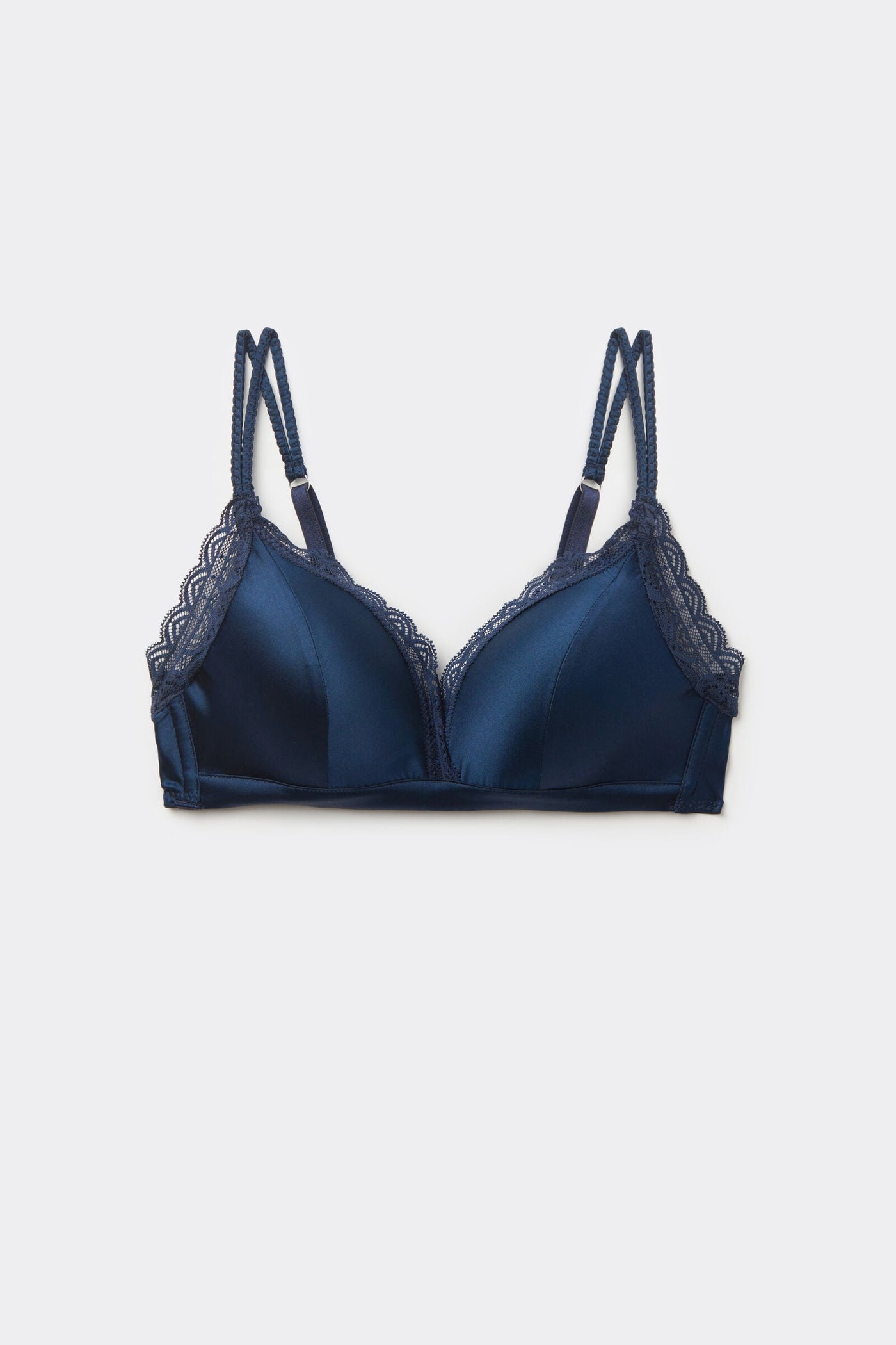 Satin Lace Triangle Bra