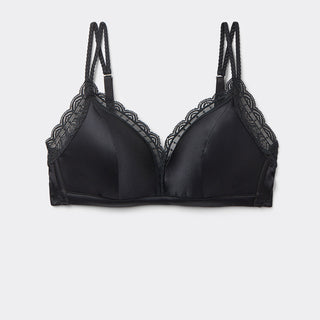 Satin Lace Triangle Bra