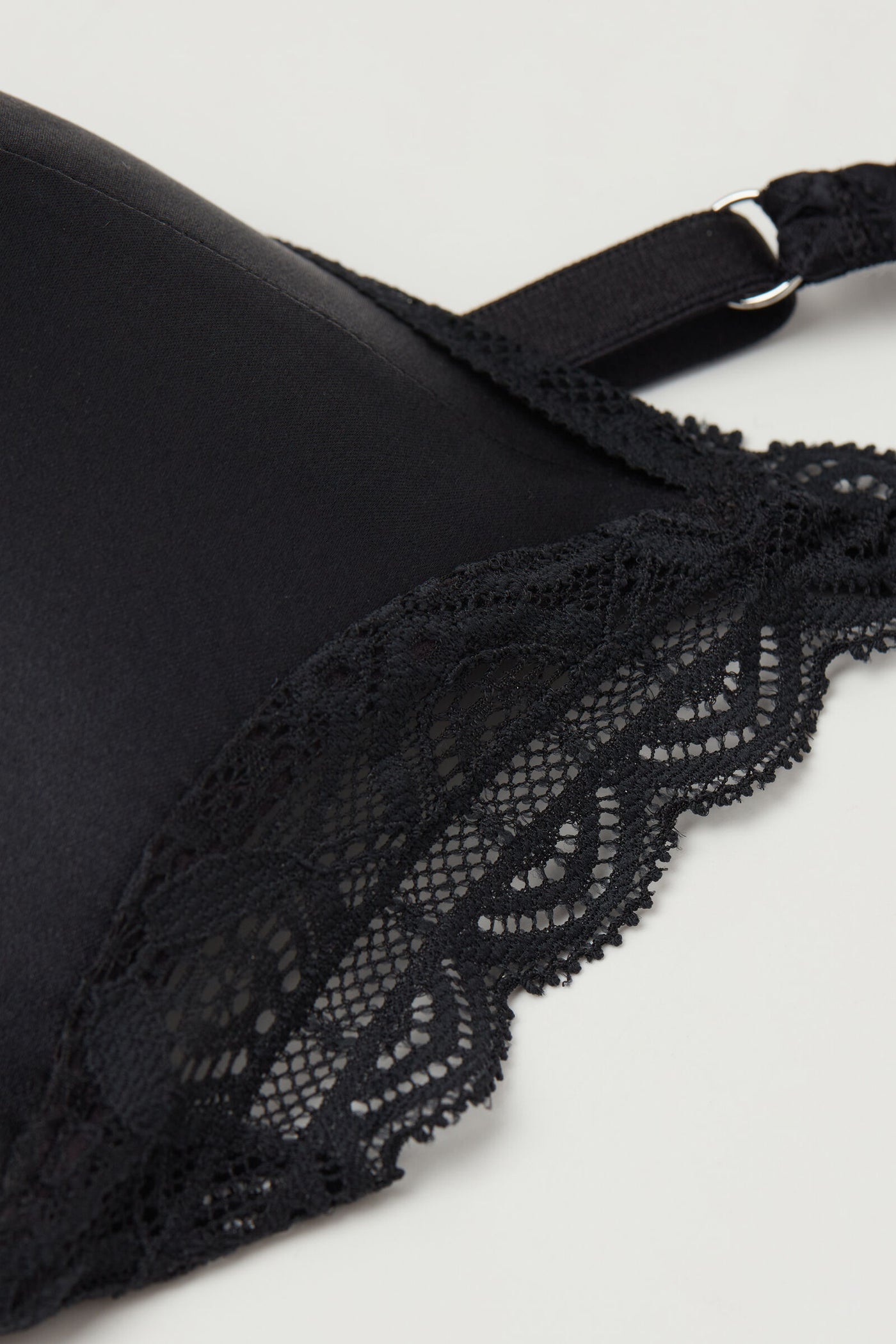 Satin Lace Triangle Bra