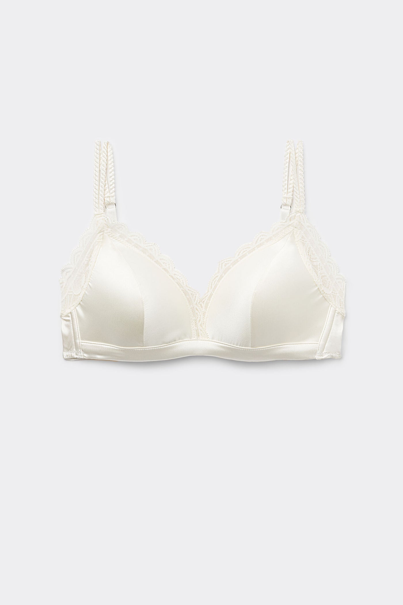 Satin Lace Triangle Bra