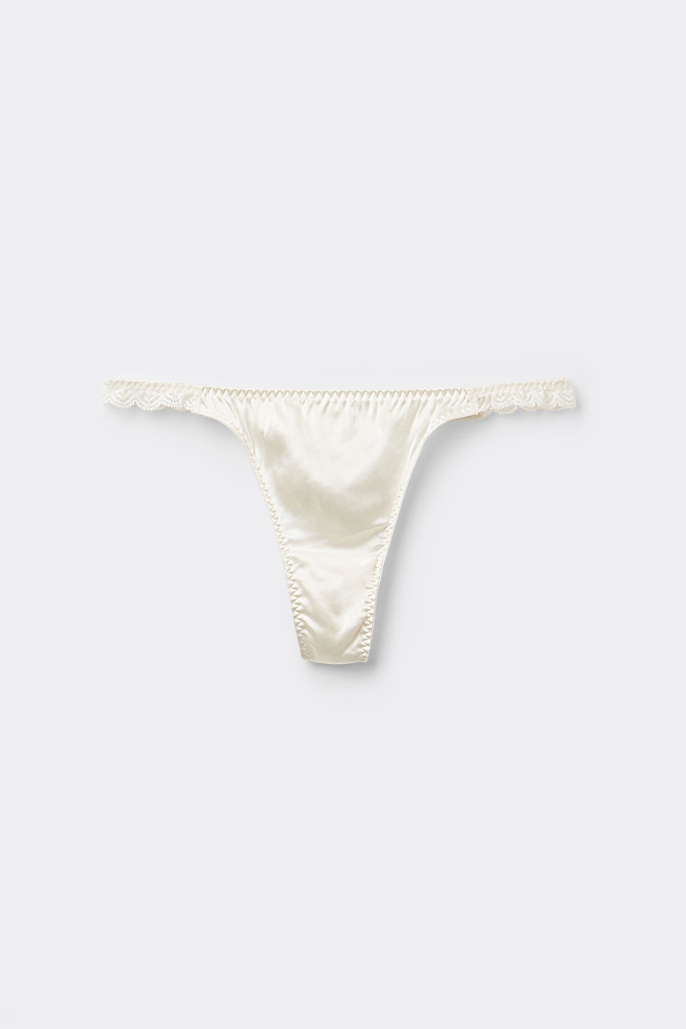 Satin Lace Thong