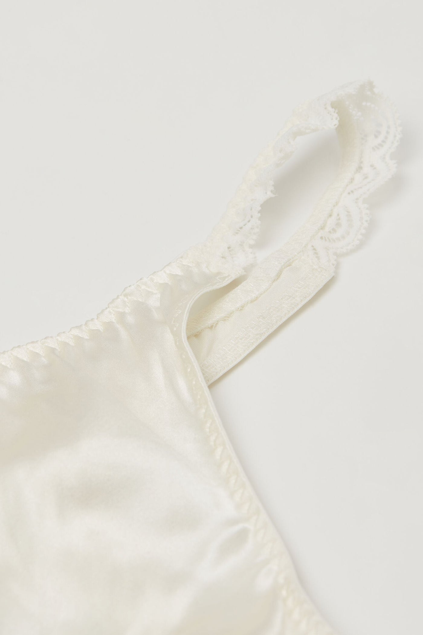 Satin Lace Thong