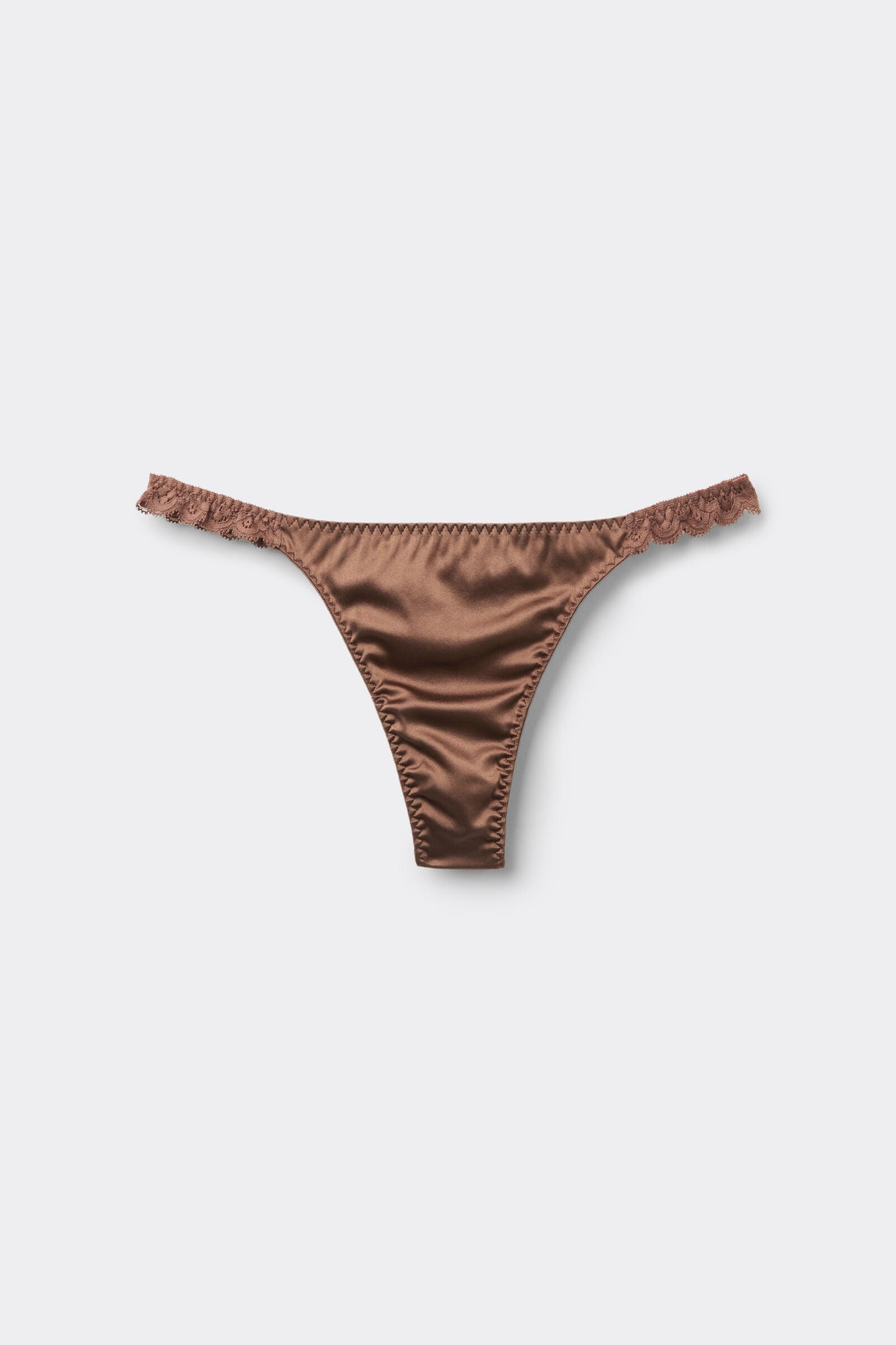 Satin Lace Thong